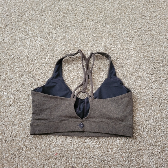 PrAna Olive Green Strappy Crossback Sports Bra Athletic Bra Women's size S - Picture 6 of 10